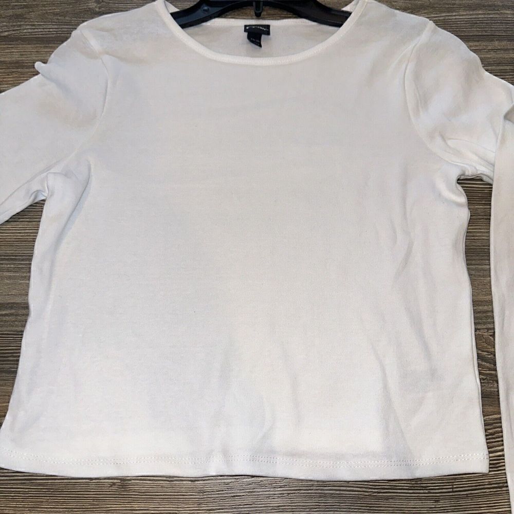 Art Class White Crop Top Long Sleeve Shirt Girls XXL 18. NWT. 3 - Picture 2 of 5